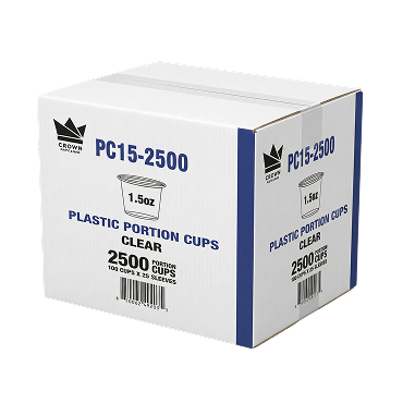 1.5oz portion Cup Clear Carton