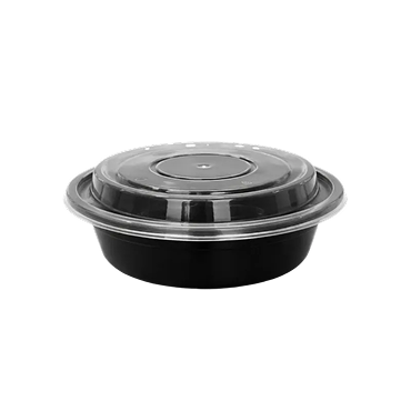 16oz Round Black Container