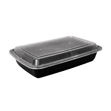 32oz Rectangular Black Container