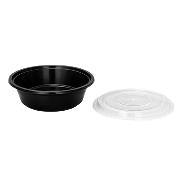 32oz Round Black Container 2