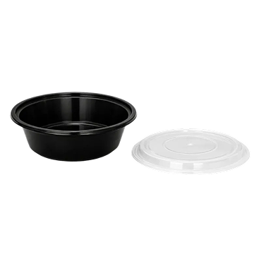 48oz Round Black Container 2